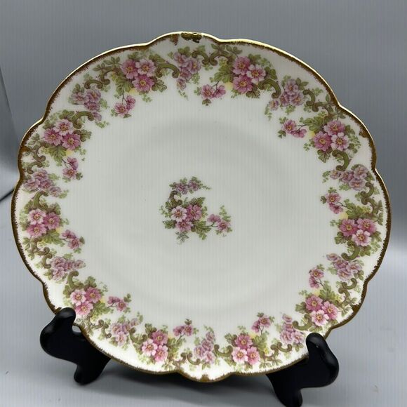 Elite Works vintage gold rimmed floral plate - Picture 1 of 7